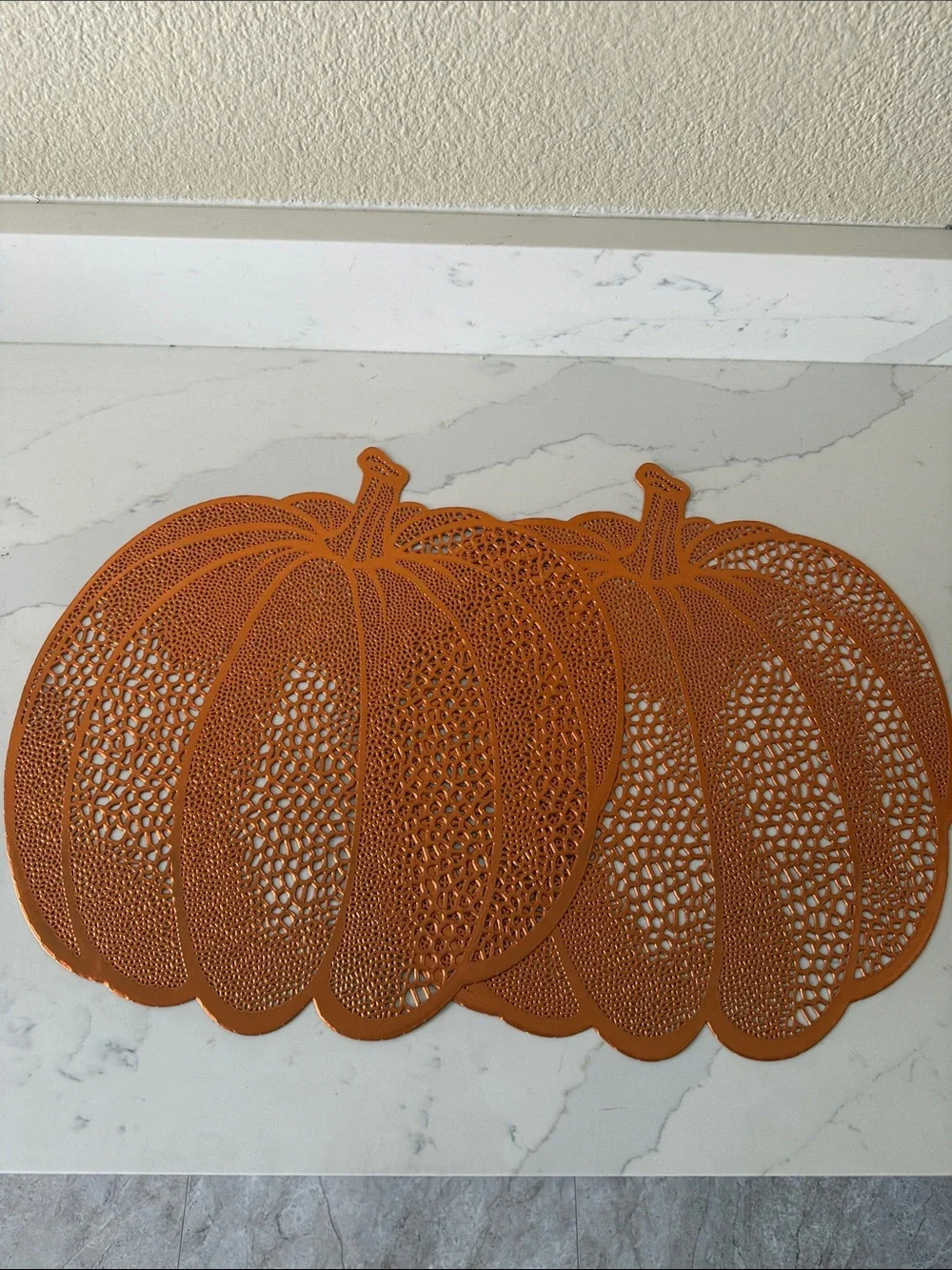 Orange Pumpkin Placemats Set of 2